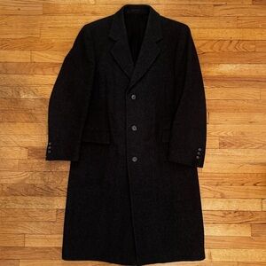 Men’s Wool Black Winter Overcoat [42R]